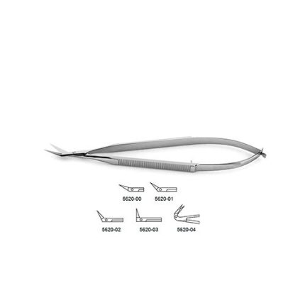 Micro Scissors - Flat Handle - Angled Tips