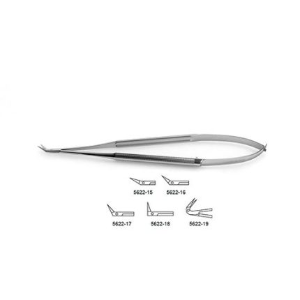 Micro Scissors - Round Handle - Angled Tips